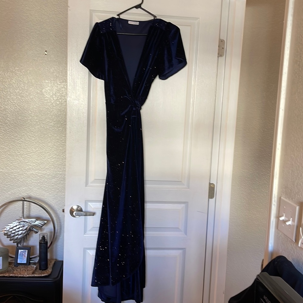 Navy sparkle velvet Baltic Born dress